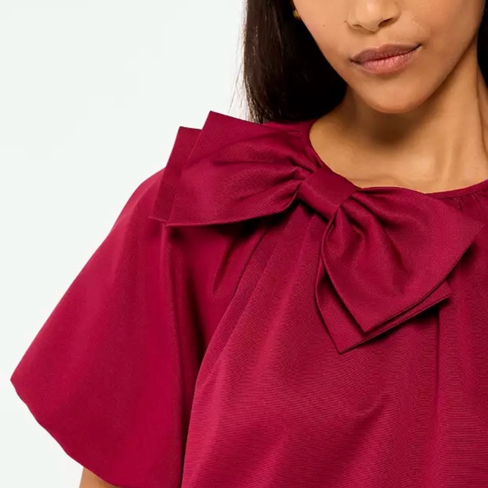 Brand New With Tags Kate Spade Dorothy Berry Red Puff Sleeve Mini Dress - Picture 3 of 3